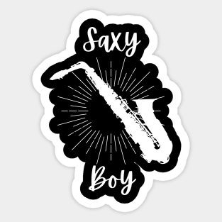 Saxy Boy - Saxophone Player Funny Puns Saxophonist Sexy Sax Sticker